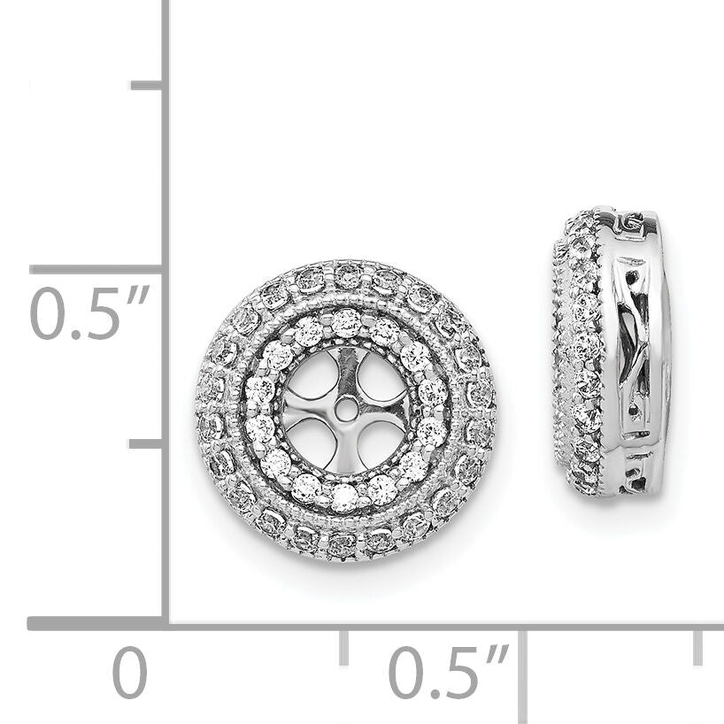 14k White Gold Fancy Diamond Earring Jackets-EJM5311-050-WA