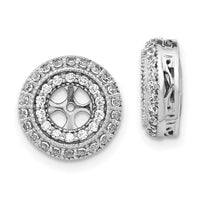 14k White Gold Fancy Diamond Earring Jackets-EJM5311-050-WA