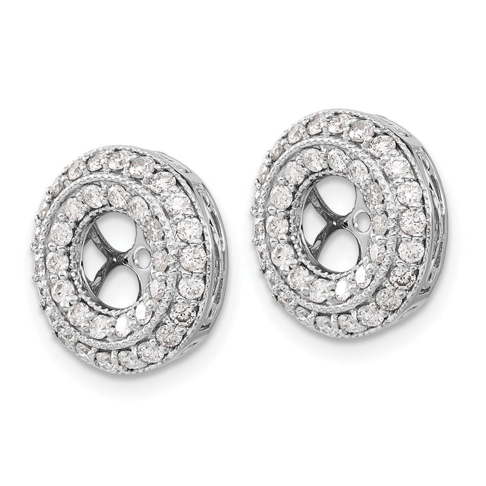 14k White Gold Fancy Diamond Earring Jackets-EJM5311-100-WA