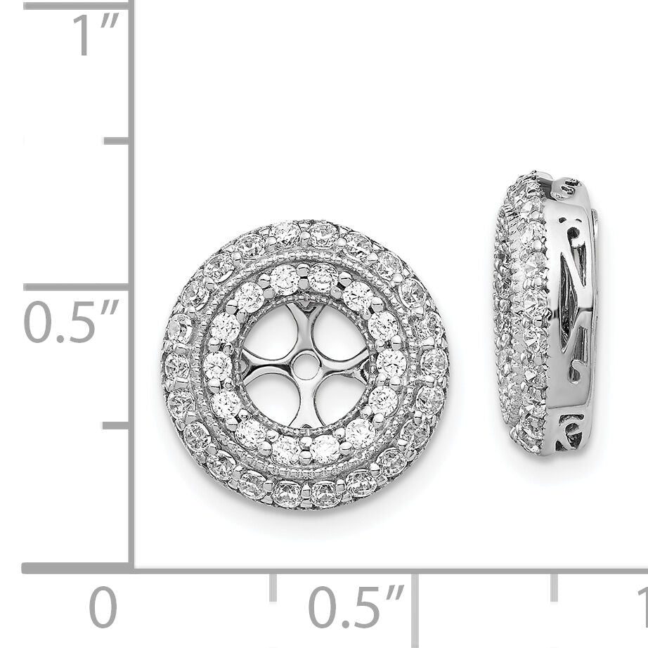 14k White Gold Fancy Diamond Earring Jackets-EJM5311-100-WA