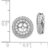 14k White Gold Fancy Diamond Earring Jackets-EJM5311-100-WA