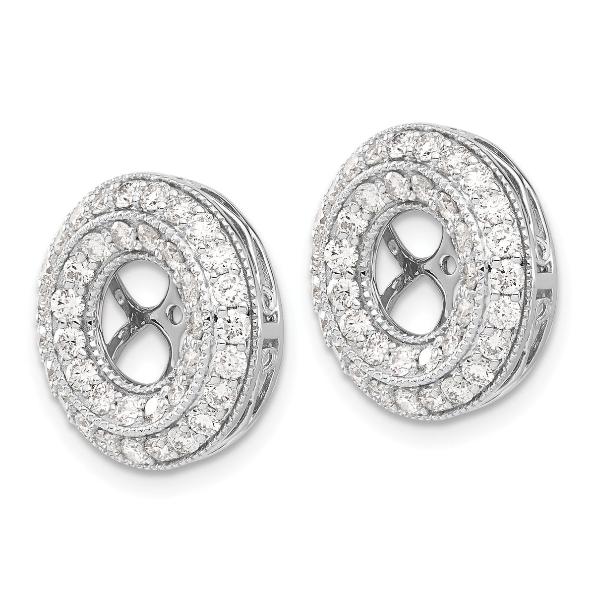 14k White Gold Fancy Diamond Earring Jackets-EJM5311-150-WA