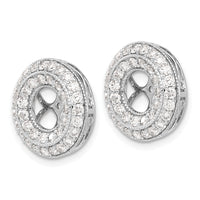 14k White Gold Fancy Diamond Earring Jackets-EJM5311-150-WA