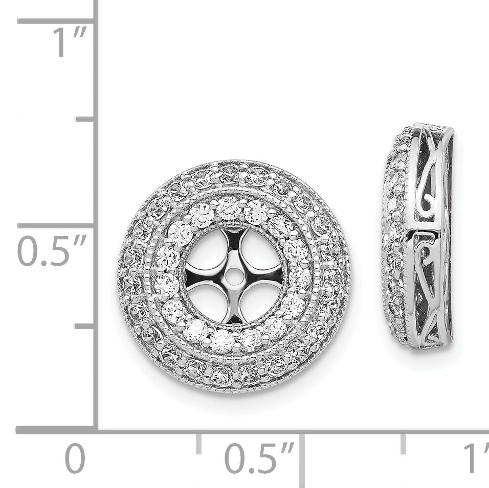 14k White Gold Fancy Diamond Earring Jackets-EJM5311-150-WA