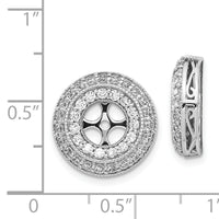 14k White Gold Fancy Diamond Earring Jackets-EJM5311-150-WA