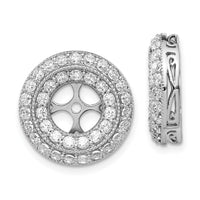 14k White Gold Fancy Diamond Earring Jackets-EJM5311-200-WA