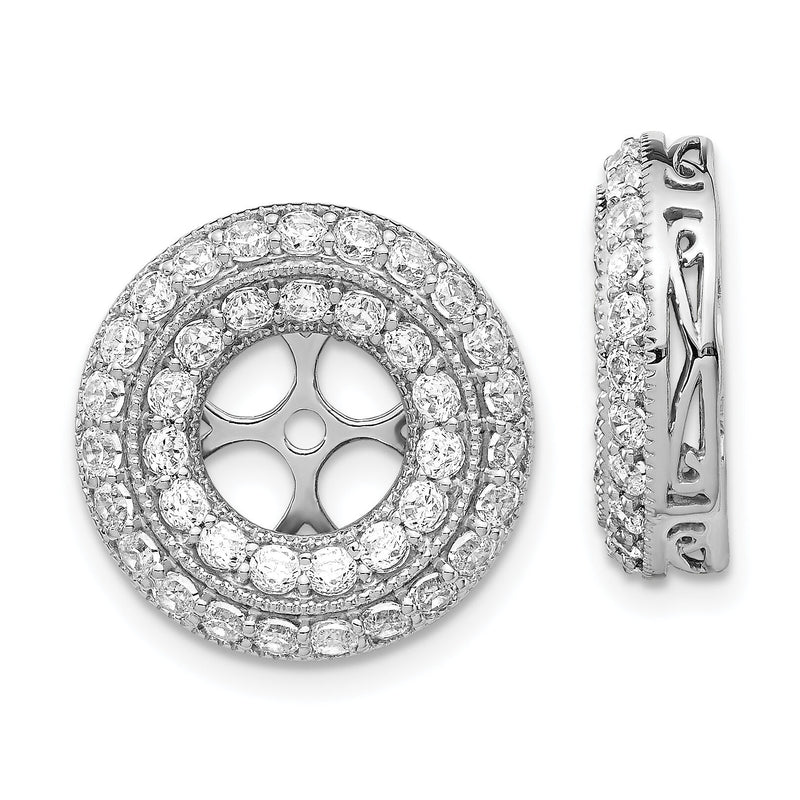 14k White Gold Fancy Diamond Earring Jackets-EJM5311-200-WA