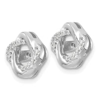 14k White Gold Diamond Jacket Earrings-EJM5320-013-WA
