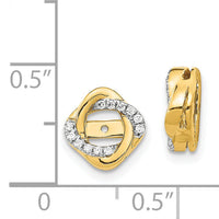 14k Yellow Gold Twisted Diamond Jacket Earrings-EJM5320-013-YA