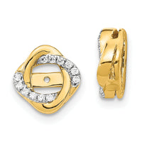 14k Yellow Gold Twisted Diamond Jacket Earrings-EJM5320-013-YA