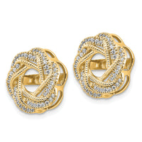 14k Yellow Gold Diamond Jacket Earrings-EJM5321-033-YA
