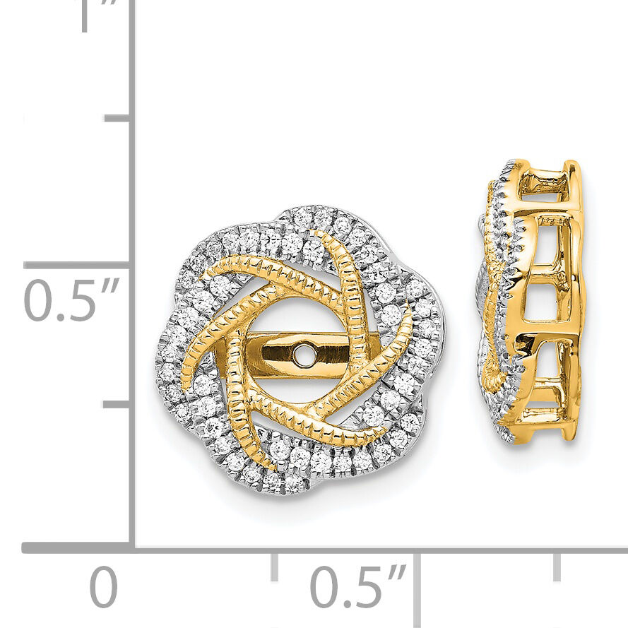14k Yellow Gold Diamond Jacket Earrings-EJM5321-033-YA