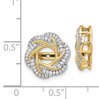14k Yellow Gold Diamond Jacket Earrings-EJM5321-033-YA