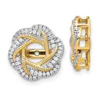 14k Yellow Gold Diamond Jacket Earrings-EJM5321-033-YA