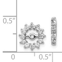 14k White Gold AA Diamond Earring Jacket-EJM5323-050-WA