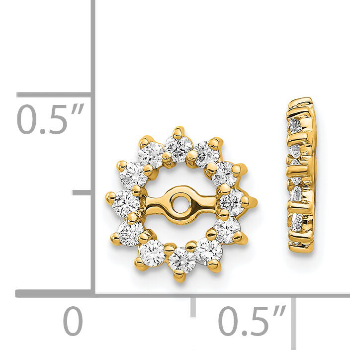 14k AA Diamond Earring Jacket-EJM5323-050-YA