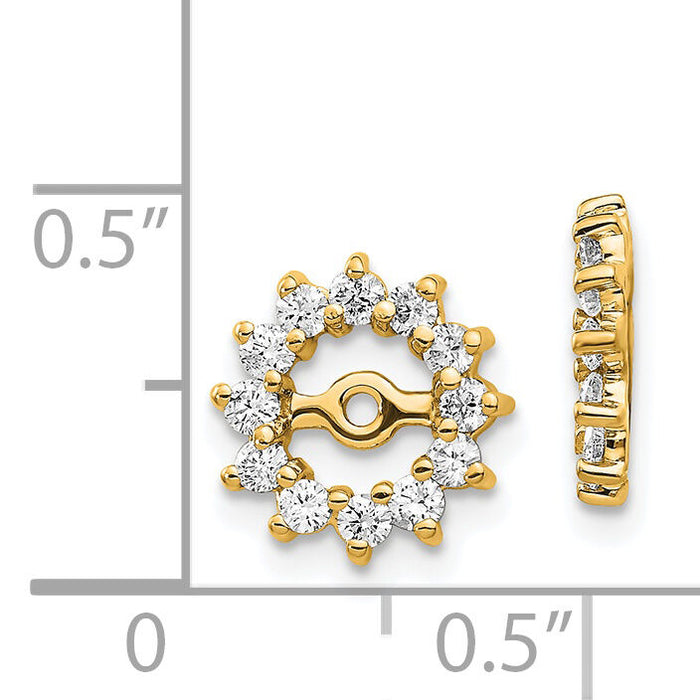 14k AA Diamond Earring Jacket-EJM5323-050-YA
