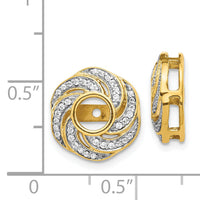 14k Yellow Gold Diamond Jacket Earrings-EJM5326-025-YA
