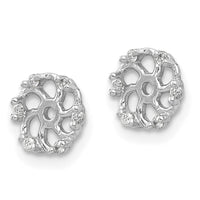 14k White Gold AA Diamond Earring Jacket-EJM5327-050-WA