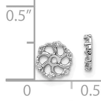 14k White Gold AA Diamond Earring Jacket-EJM5327-050-WA