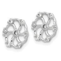 14k White Gold AA Diamond Earring Jacket-EJM5328-020-WA