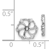 14k White Gold AA Diamond Earring Jacket-EJM5328-020-WA