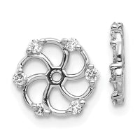 14k White Gold AA Diamond Earring Jacket-EJM5328-020-WA