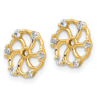14k AA Diamond Earring Jacket-EJM5328-020-YA