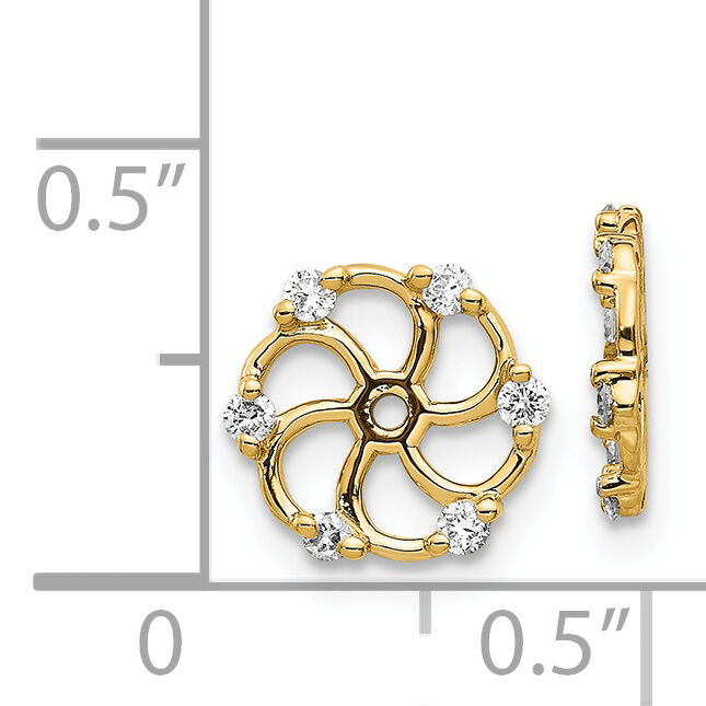14k AA Diamond Earring Jacket-EJM5328-020-YA