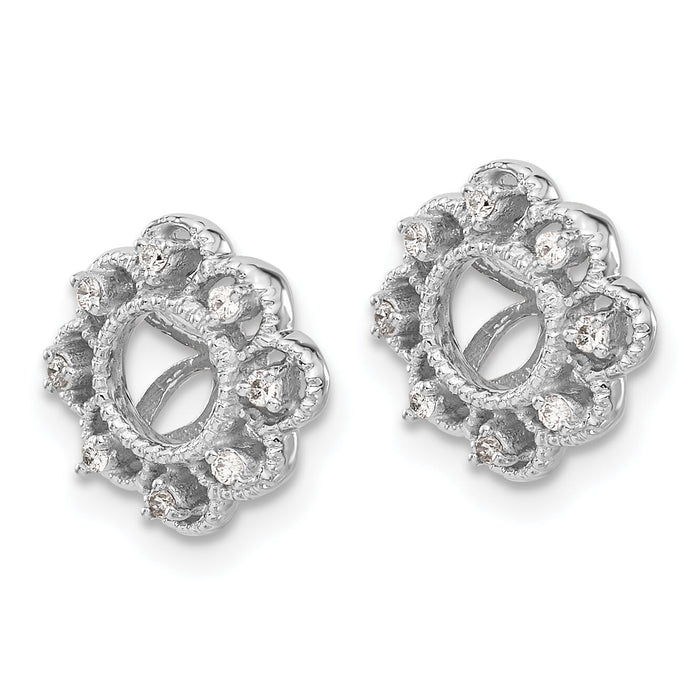 14k White Gold Fancy Diamond Earring Jackets-EJM5329-010-WA