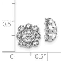 14k White Gold Fancy Diamond Earring Jackets-EJM5329-010-WA