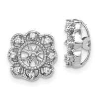 14k White Gold Fancy Diamond Earring Jackets-EJM5329-010-WA
