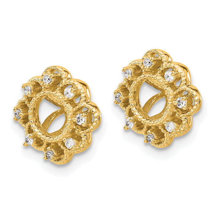 14k Fancy Diamond Earring Jackets-EJM5329-010-YA