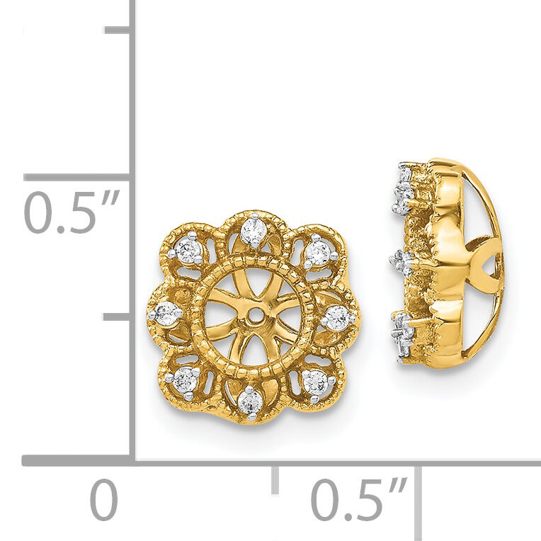 14k Fancy Diamond Earring Jackets-EJM5329-010-YA