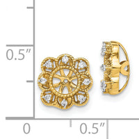 14k Fancy Diamond Earring Jackets-EJM5329-010-YA