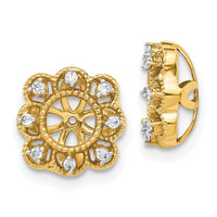 14k Fancy Diamond Earring Jackets-EJM5329-010-YA