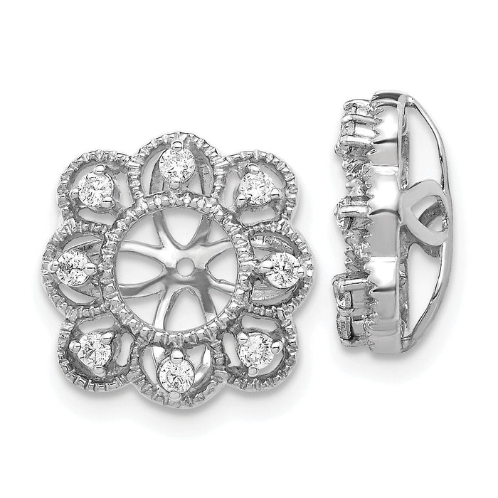 14k White Gold Fancy Diamond Earring Jackets-EJM5329-025-WA