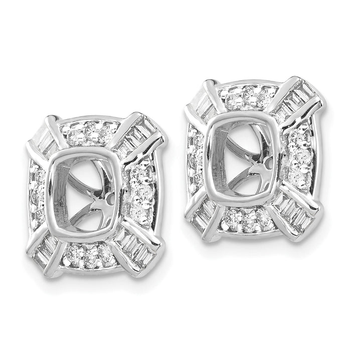 14k White Gold Fancy Diamond Earring Jackets-EJM5331-050-WA