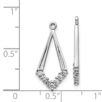 14k White Gold AA Diamond Shaped Diamond Earring Jacket-EJM5332-025-WA