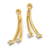 14k 2 Stone Dangle Diamond Earring Jackets-EJM5334-013-YA