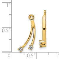 14k 2 Stone Dangle Diamond Earring Jackets-EJM5334-013-YA