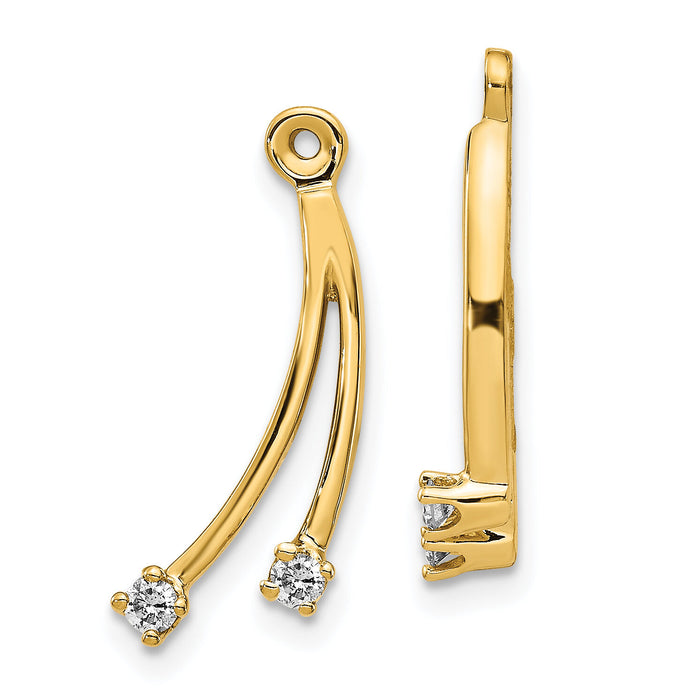 14k 2 Stone Dangle Diamond Earring Jackets-EJM5334-013-YA