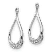 14k White Gold Diamond Earring Jackets-EJM5335-002-WA