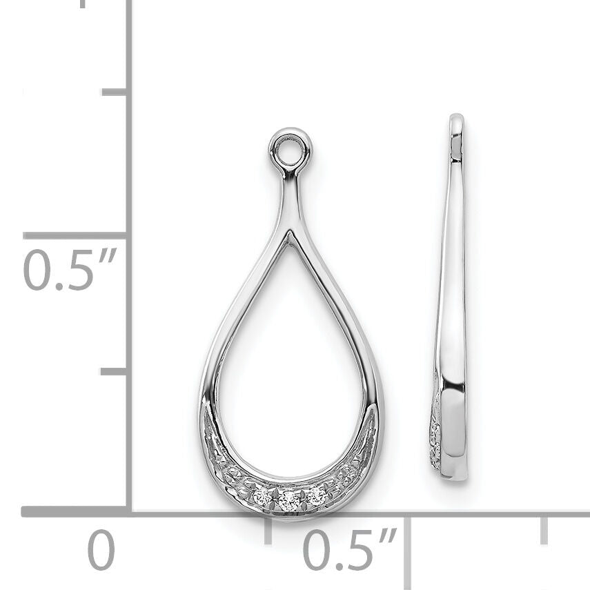 14k White Gold Diamond Earring Jackets-EJM5335-002-WA