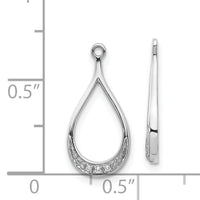 14k White Gold Diamond Earring Jackets-EJM5335-002-WA