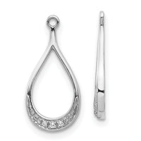 14k White Gold Diamond Earring Jackets-EJM5335-002-WA