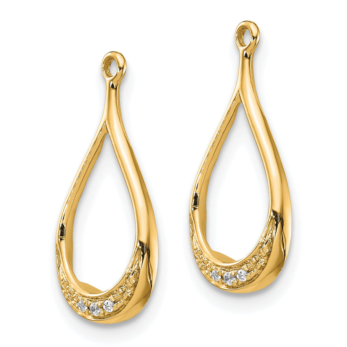 14K Yellow Gold Diamond Earring Jackets-EJM5335-002-YA