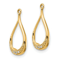 14K Yellow Gold Diamond Earring Jackets-EJM5335-002-YA