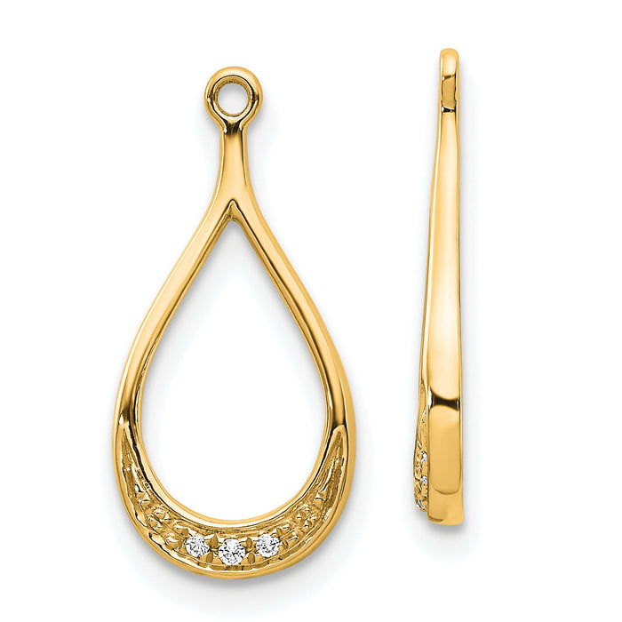 14K Yellow Gold Diamond Earring Jackets-EJM5335-002-YA