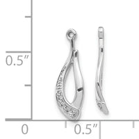 14k White Gold Twisted Teardrop Diamond Earring Jackets-EJM5336-004-WA